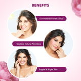 Natural Ingredients - Lotus Herbals WhiteGlow Advanced Pink Glow Brightening Cream SPF 25 I PA+++