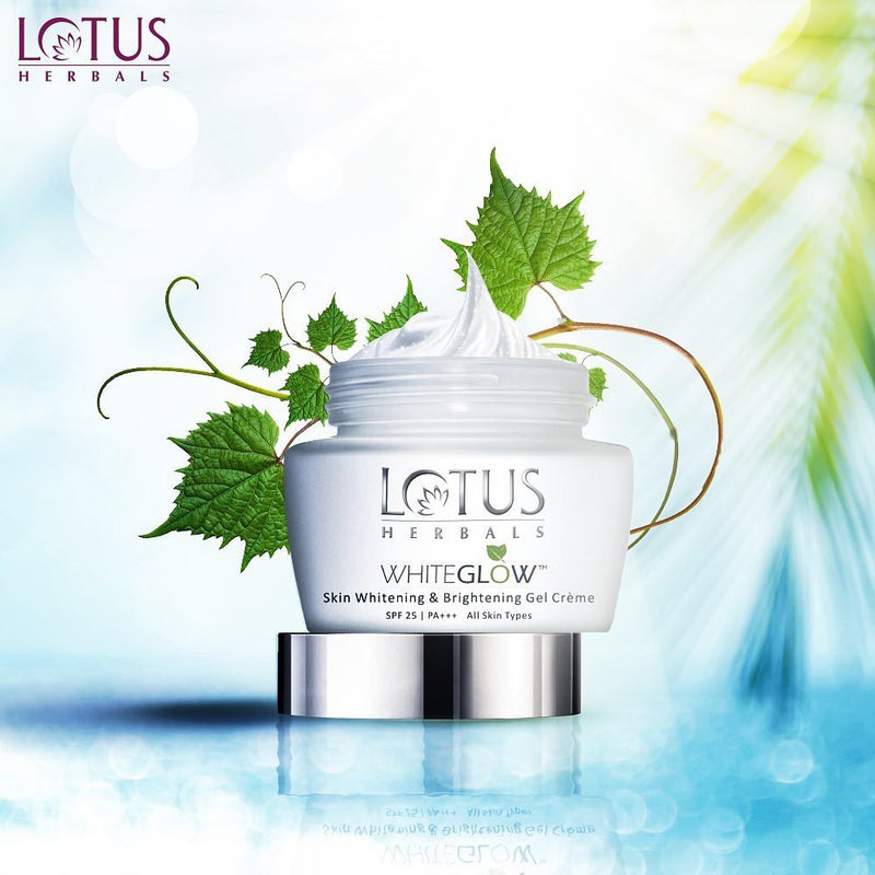 Natural Ingredient - Lotus Herbals WHITEGLOW Skin brightening Gel Cream SPF 25 PA+++