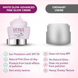 Preservative Free - Lotus Herbals WhiteGlow Advanced Pink Glow Brightening Cream SPF 25 I PA+++