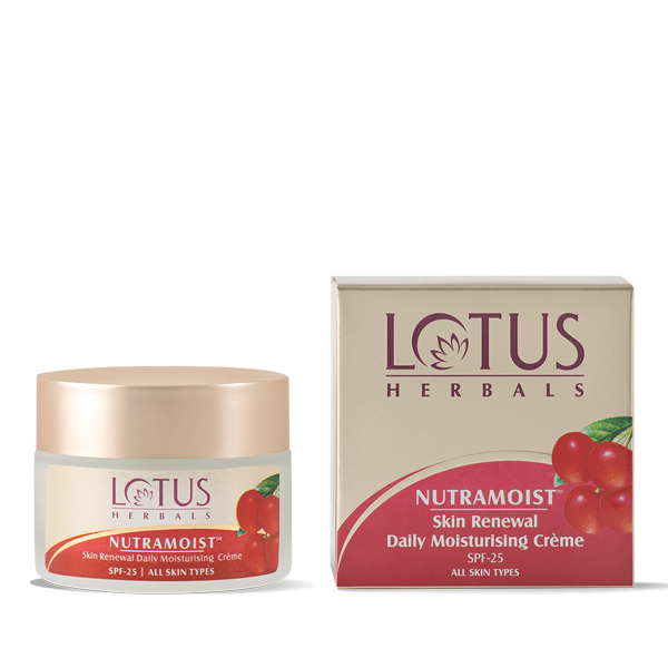 Glowing Skin - Lotus Herbals NUTRAMOIST Skin Renewal Daily Moisturising Cream SPF-25