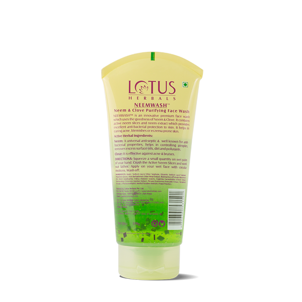 Lotus Herbals NEEMWASH Neem & Clove Ultra-Purifying Face Wash - 150g