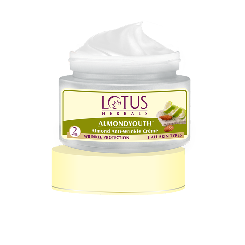 All Skin Types - Lotus Herbals ALMONDYOUTH Almond Anti-Wrinkle Cream