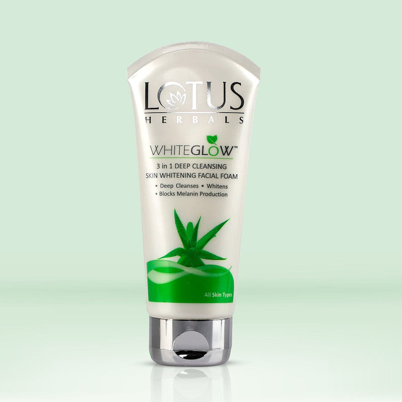 Lotus Herbals WHITEGLOW 3 in 1 Deep cleansing Skin Brightening Facial Foam