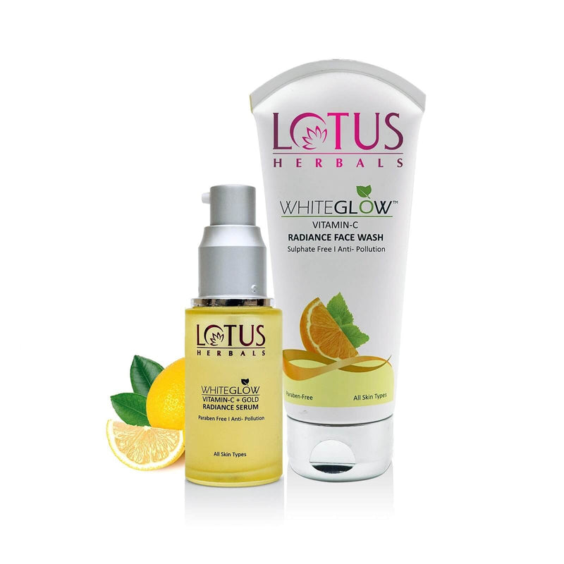 Lotus WhiteGlow Vitamin-C FaceWash & Gold Serum Combo