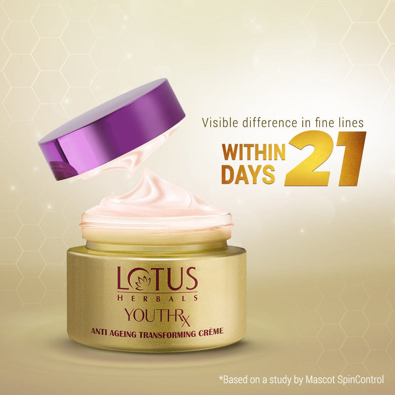Lotus Herbals YouthRx Anti Ageing Transforming Cream SPF 25 | PA+++