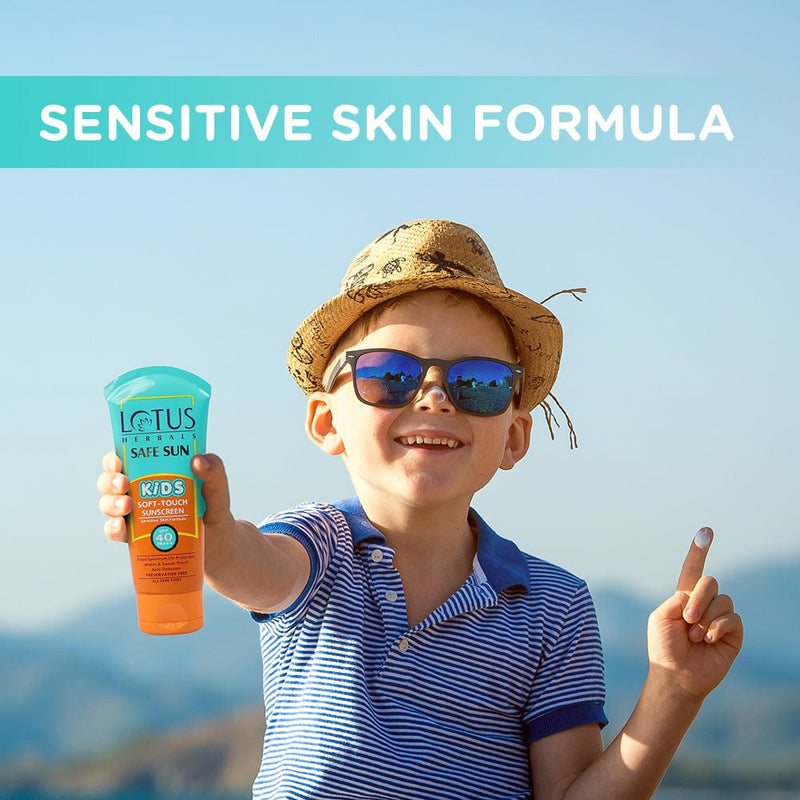 Buy Safe Sun Kids Soft-Touch Sunscreen SPF 40 Online - Lotus Herbals
