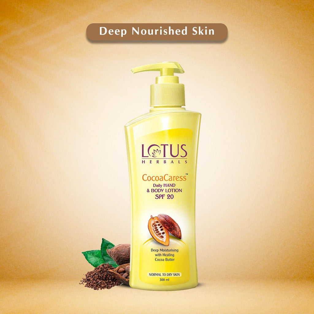 Lotus Herbals CocoaCaress™ Hand & Body Lotion SPF 20 - Herbals