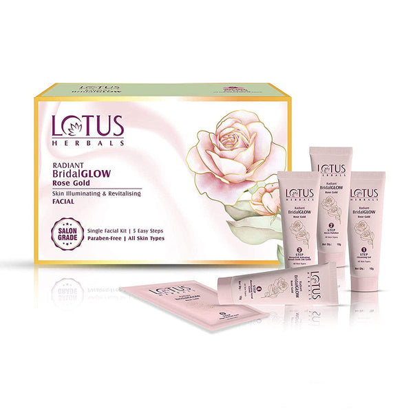 Lotus Herbals Radiant Bridal Glow Rose gold Facial Kit