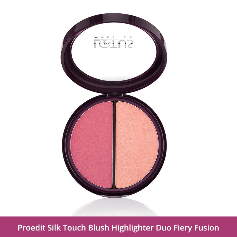 Super FIne Powder - Proedit Silk Touch Blush Highlighter Duo - Fiery Fusion