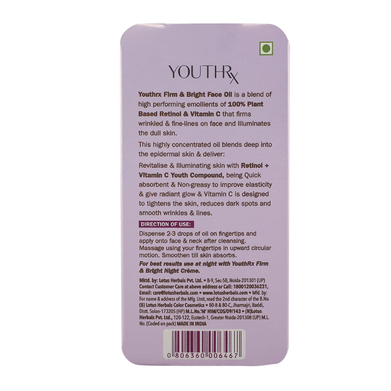 Youthrx firm & bright face oil