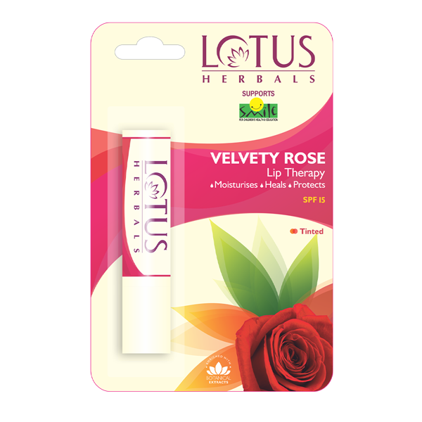 Lotus Herbals Lip Therapy Velvety Rose