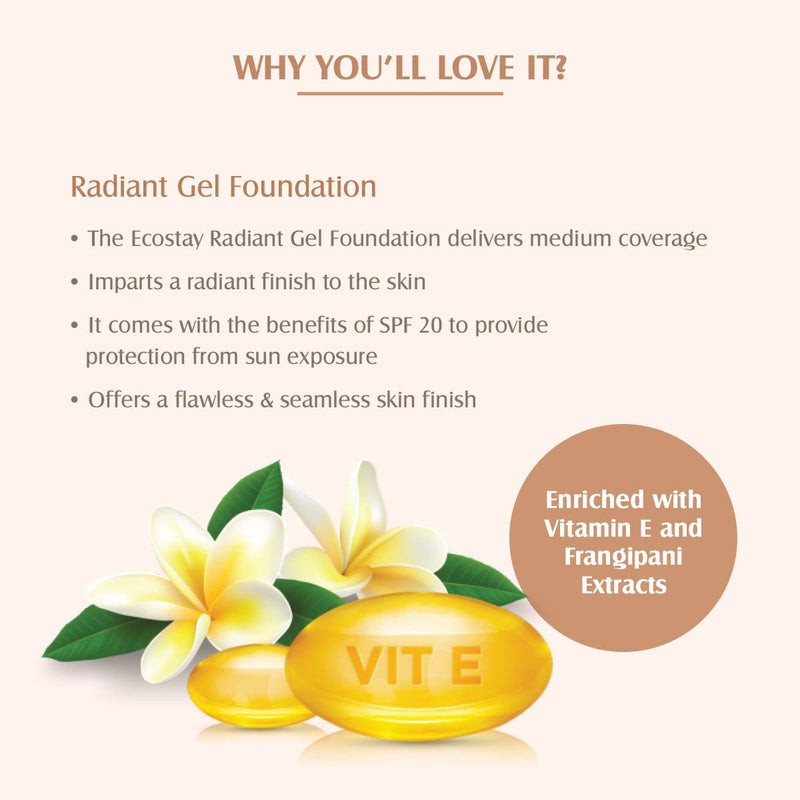 Ecostay Radiant Gel Foundation - Vanilla