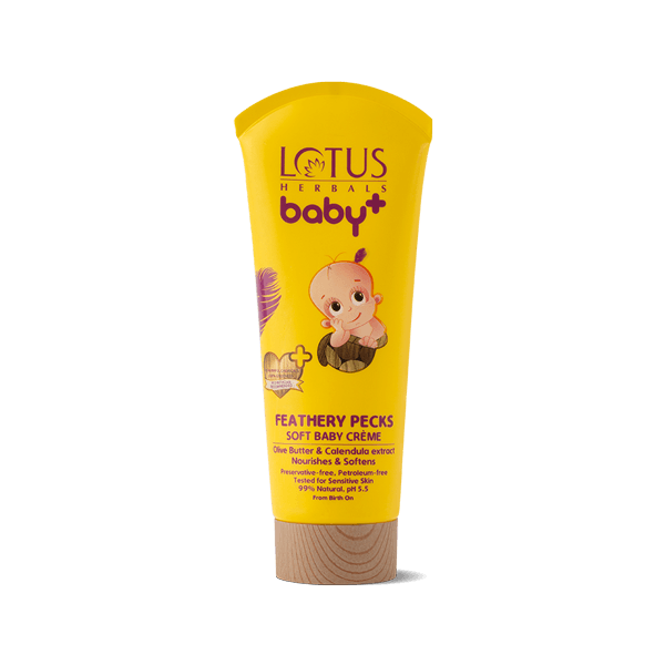 BABY+ FEATHERY Pecks Soft Baby Creme - Lotus Herbals