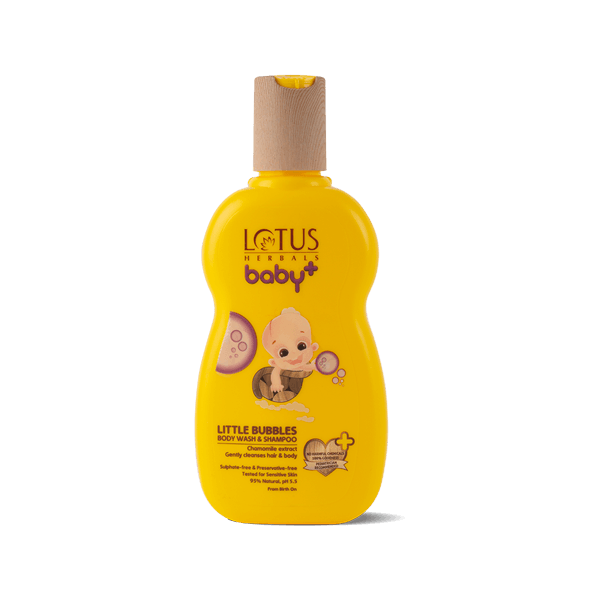 BABY+ LITTLE Bubbles Body Wash & Shampoo - Lotus Herbals